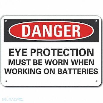 LYLE Plastic Eye Danger Sign 10x14in Plastic, 64RU01