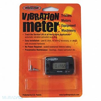 HARDLINE PRODUCTS Vibration Hour Meter, 64XU77