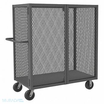 DURHAM MFG Cage Truck Gray w/ Pad Lockable Doors, 56MX26
