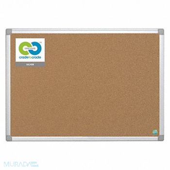 MASTERVISION Earth Cork Board 3 ft.x4ft. Aluminum, 65AA33