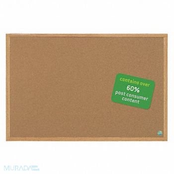 MASTERVISION Earth Cork Board 3 ft.x4ft. Oak Frame, 65AA36