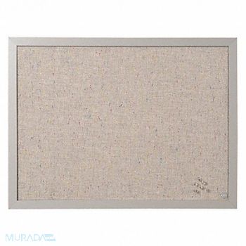 MASTERVISION Fabric Bulletin Board 18x24 Gray Frame, 65AA49