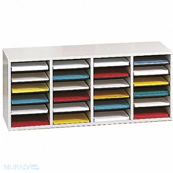 SAFCO Literature Org Wood Adjustable 24 Grey, 65KT50