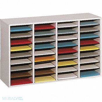 SAFCO Literature Org Wood Adjustable 36 Grey, 65KT54
