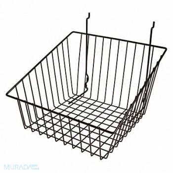 ECONOCO Grid Sloped Basket 12 x 8 Black PK6, 65LU56
