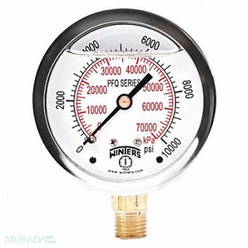 WINTERS Qual Ss/Br Gauge 2.5 1/4Lm 10000Psi/Kpa, 65MG73