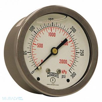 WINTERS Qual Ss/Br Gauge 2.5 1/4Cb 0-300Psi/Kpa, 65MG85
