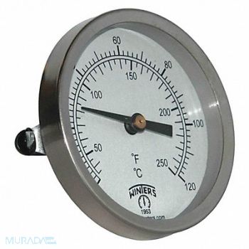 WINTERS Clamp-On Therm 2.5 Dial Cb 30-250 F/C, 65MH47