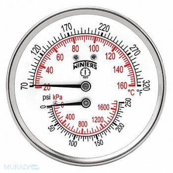 WINTERS Tridicator 3 0/250 psi/Kpa 70/320 F/C Cb, 65MH67