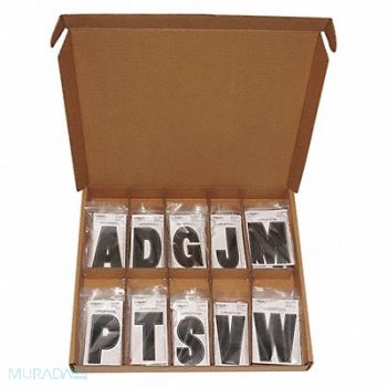 HARDLINE PRODUCTS Black Vinyl Letter Decal Kit 3 H PK350, 65RL30