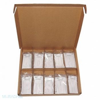 HARDLINE PRODUCTS White Vinyl Letter Decal Kit 3 H 1 1/4 W, 65RL31