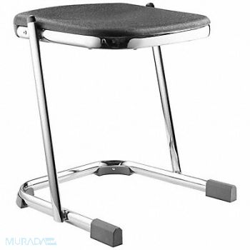 NATIONAL PUBLIC SEATING Square Stool Sled-Base Legs Chrome 18 H, 6XJZ6