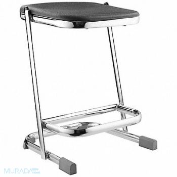 NATIONAL PUBLIC SEATING Square Stool Sled-Base Legs Chrome 22 H, 6XJZ7