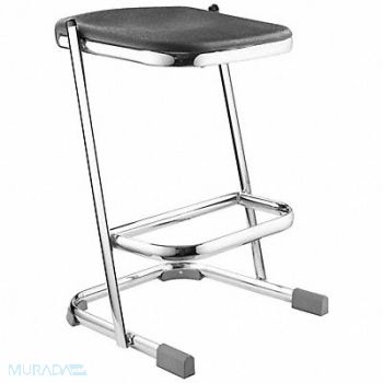 NATIONAL PUBLIC SEATING Square Stool Sled-Base Legs Chrome 24 H, 6XJZ8