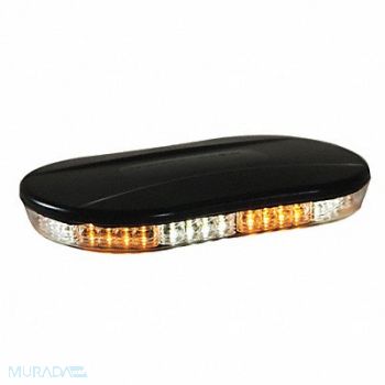 BUYERS PRODUCTS Mini Light Bar Oval Amber/Clear 40 LED, 66CF88