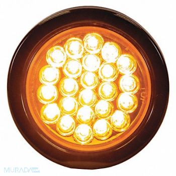 BUYERS PRODUCTS Strobe Warning Light Round Amber 4, 66CG76