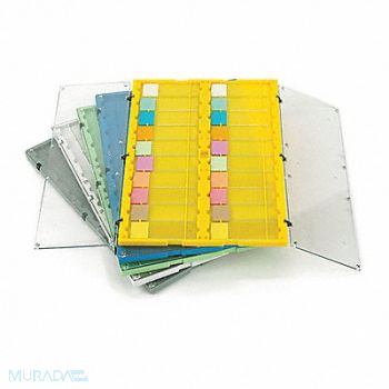 GLOBE SCIENTIFIC Slide Holder PS 292x197mm Sz PK12, 55FH22