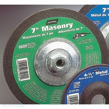 NORTON Depressed Center Whl T27 7x1/4x5/8-11 SC, 6A078