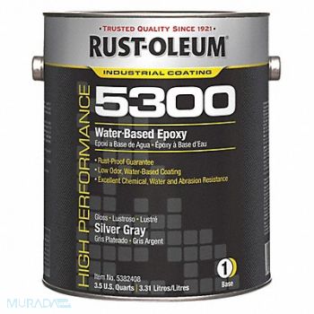 RUST-OLEUM Epoxy Base 5300 Silver Gray 1 gal Can, 6A413