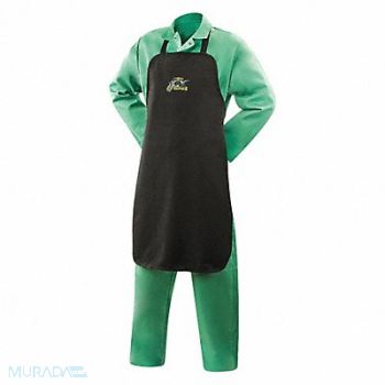 STEINER Flame-Resistant Bib Apron Black 36 In, 6ACK0