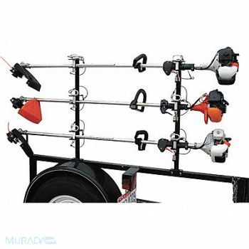 BUYERS PRODUCTS Lockable Trimmer Rack Black, 6ACK8