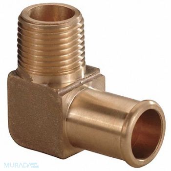 SPEEDAIRE Beaded Fitting Brass 1/2 NPTx5/8 Barb, 6AFK1