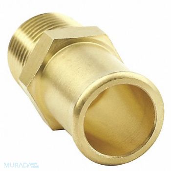 GRAINGER APPROVED Beaded Fitting Brass 1/2 NPTx3/4 Barb, 6AFJ1