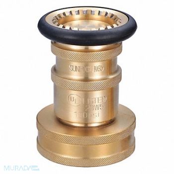 GRAINGER APPROVED Fire Hose Nozzle Twist Brass, 6AKC3