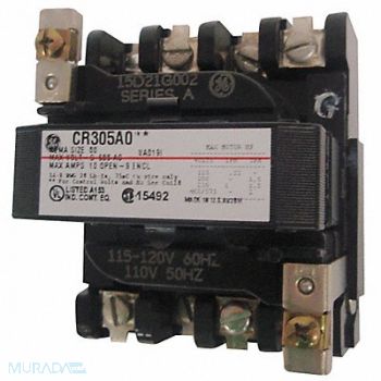 GE NEMA Magnetic Contactor 9A 120VAC NEMA00, 6ANC8