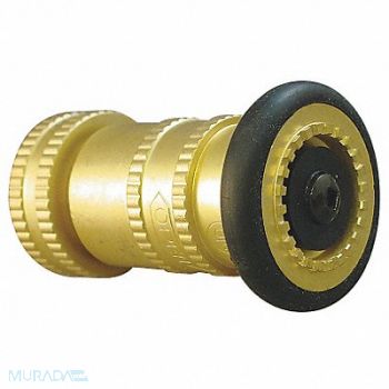 MOON AMERICAN Fire Hose Nozzle Twist Brass, 6ANW4
