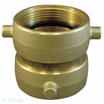 MOON AMERICAN Fire Hose Adapter Straight NHxNH, 6APH6