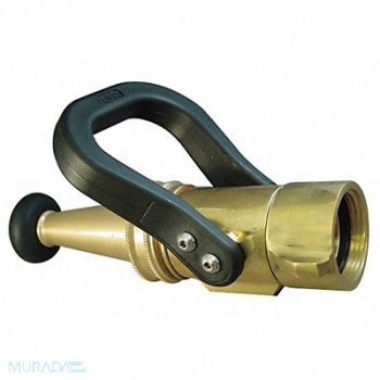 MOON AMERICAN Fire Hose Nozzle Ball Shutoff Brass, 6APP6