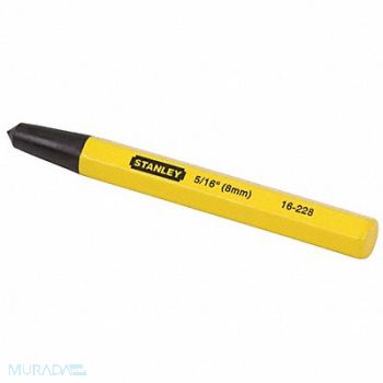 STANLEY Center Punch 5/16 x 4-1/2 In Yellow, 6AUD7