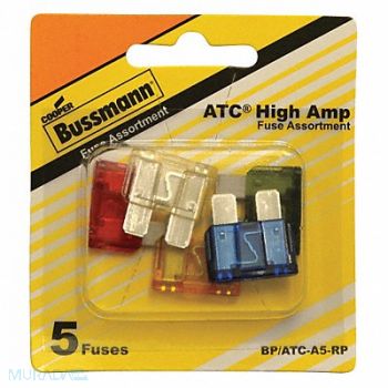 BUSSMANN Automotive Blade Fuse Kit 5 ATC Series, 6AYD3
