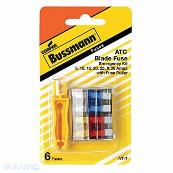 BUSSMANN Automotive Blade Fuse Kit 6 ATC Series, 6AYE6