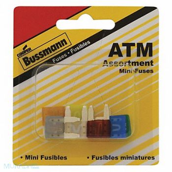 BUSSMANN Automotive Blade Fuse Kit 8 ATM Series, 6AYE9