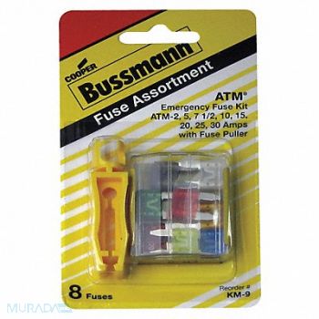 BUSSMANN Automotive Blade Fuse Kit 8 ATM Puller, 6AYG4