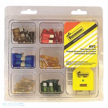 BUSSMANN Automotive Blade Fuse Kit 42 ATC Series, 6AYL6