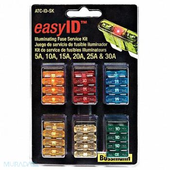 BUSSMANN Automotive Blade Fuse Kit 42 ATC-ID, 6AYL8