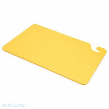 SAN JAMAR Cutting Board 12x18 Yellow, 6AZU7