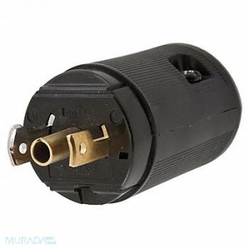 HUBBELL MdgtLckPlg Strt 15 A Black Nylon 3Blds, 6C146