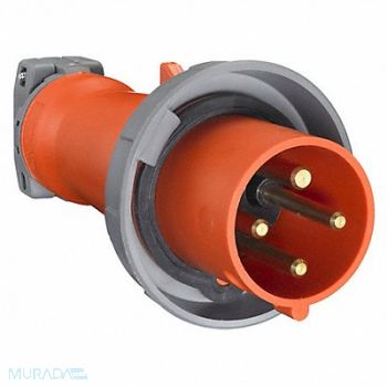 HUBBELL IEC Pin and Sleeve Plug 20 A Orange 3Pl, 6C152