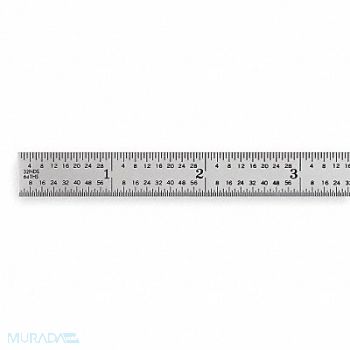 MITUTOYO Steel Rule Flexible 12In 32/64/10/100ths, 6C294