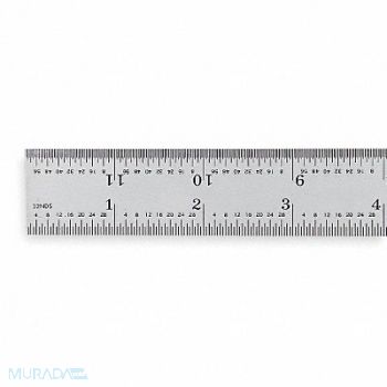 MITUTOYO Steel Rule Rigid 12 In 8/16/32/64ths, 6C302