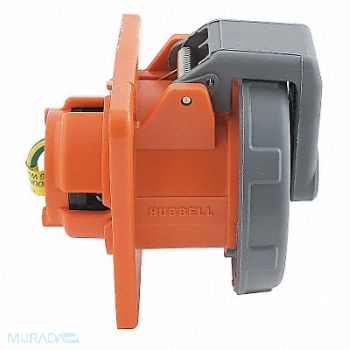 HUBBELL WT Pn Slv Rec Black 100 A 3Pl Three, 6C557