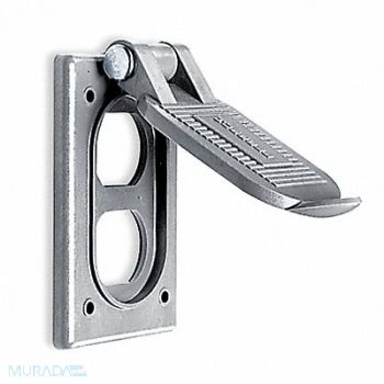 HUBBELL WIRING DEVICE-KELLEMS Weatherproof Cover Thermoplastic Gray, 6C594