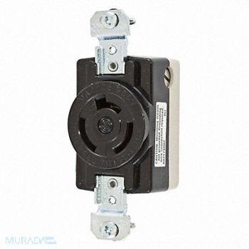 HUBBELL Lck Recept 20 A Blk Nylon NoNEMA 1Gng, 6C610