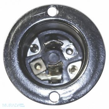 HUBBELL Mdg Flg LckInl 15 A Black ML-1P SS, 6C616