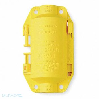 HUBBELL WIRING DEVICE-KELLEMS Plug Lockout Yellow 3/8In Shackle Dia., 6C647