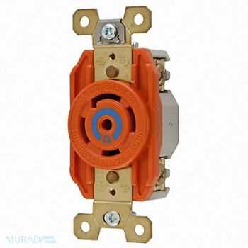 HUBBELL Lck Recept 30 A Org Nylon L21-30R 1Gng, 6C651